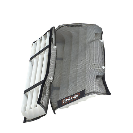 Twin Air Radiator Sleeves For Yamaha YZ250F(24-25) & YZ450F(23-25) Dirt Bikes - Nylon-Coated Glass Yarn Mesh for Mud and Dirt Protection