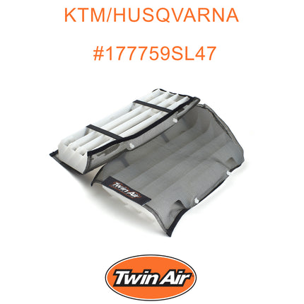 Twin Air Radiator Sleeves For KTM 85 SX & Husqvarna TC 85 (18-25) Dirt Bikes - Nylon-Coated Glass Yarn Mesh for Mud and Dirt Protection