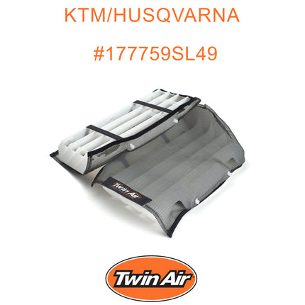 Twin Air Radiator Sleeves For KTM, GasGas, & Husqvarna Dirt Bikes - Nylon-Coated Glass Yarn Mesh for Mud and Dirt Protection
