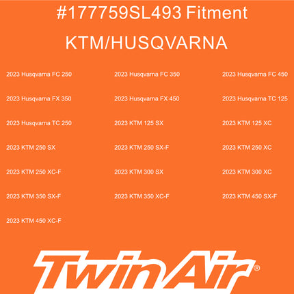 Twin Air Radiator Sleeves For KTM & Husqvarna Dirt Bikes - Nylon-Coated Glass Yarn Mesh for Mud and Dirt Protection