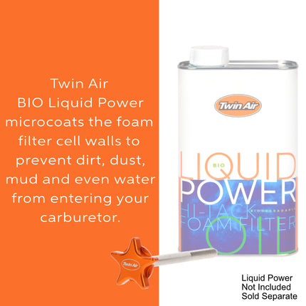 Twin Air Universal 80mm Stainless Steel Air Filter Bolt with Star Shaped Top for Easy Hand Removal