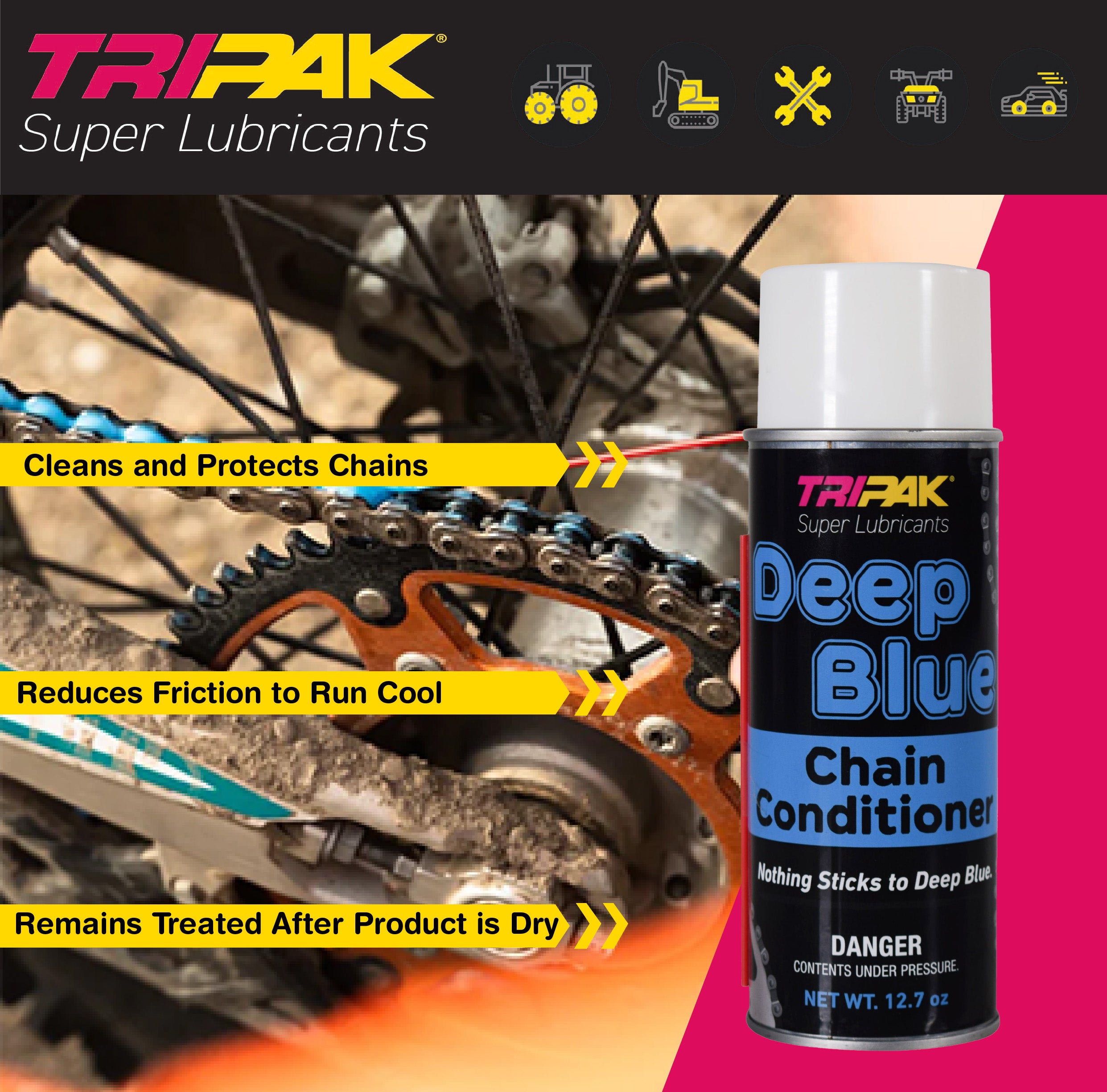 TRIPAK Deep Blue Chain Conditioner - Advanced Anti-Wear Formula