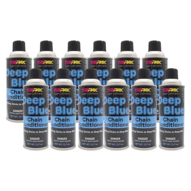 TRIPAK Deep Blue Chain Conditioner - Advanced Anti-Wear Formula (12 Pack)