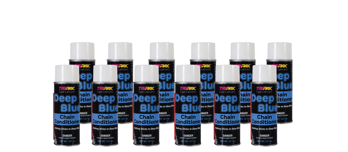 TRIPAK Deep Blue Chain Conditioner - Advanced Anti-Wear Formula (12 Pack)