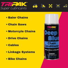 TRIPAK Deep Blue Chain Conditioner - Advanced Anti-Wear Formula (12 Pack)