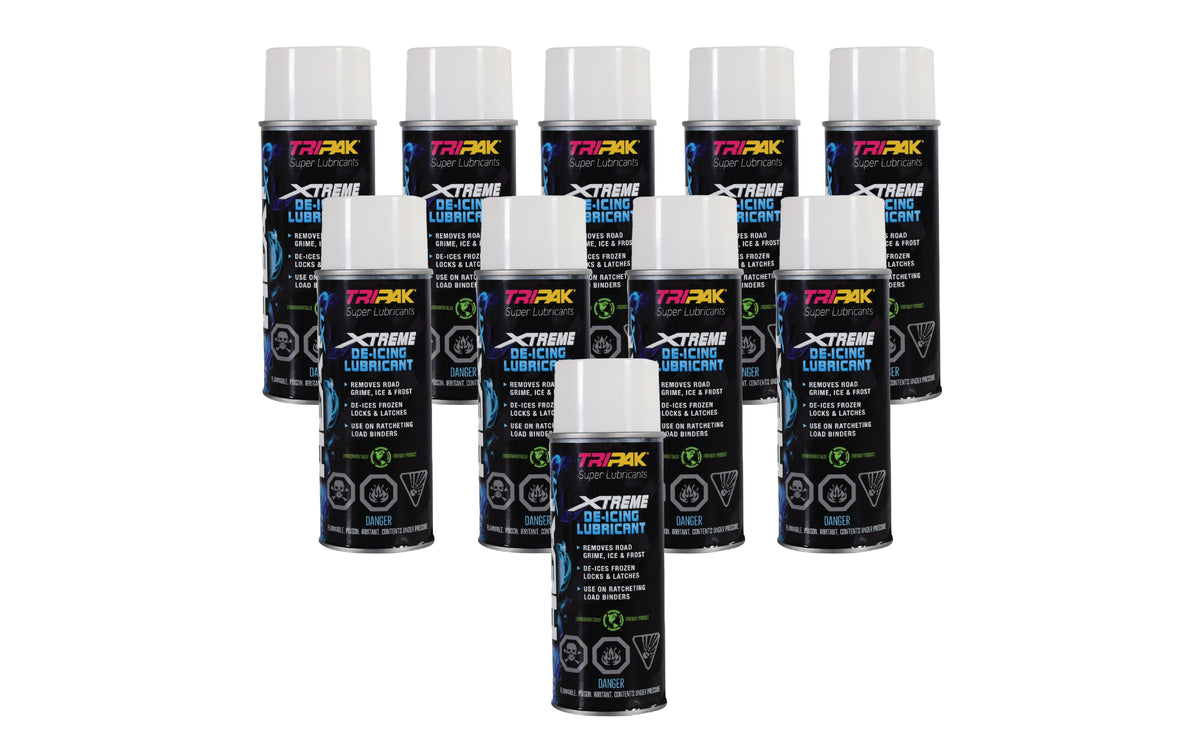 TRIPAK Heat Xtreme - Lubricating De-Icer for Frozen Machinery & Parts (10 Pack)