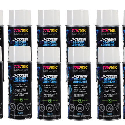 TRIPAK Heat Xtreme - Lubricating De-Icer for Frozen Machinery & Parts (12 Pack)