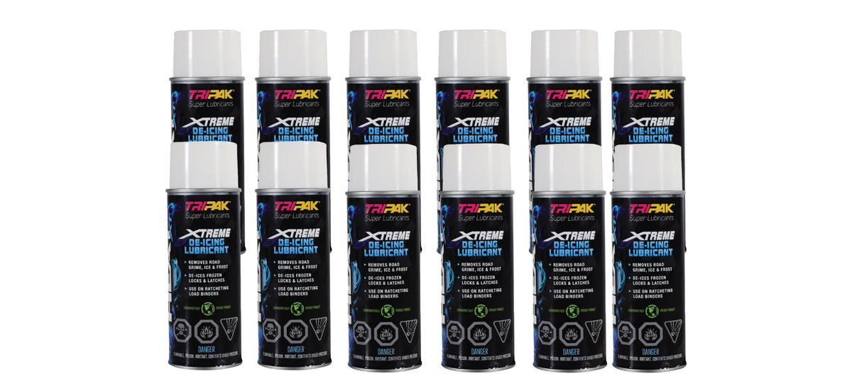 TRIPAK Heat Xtreme - Lubricating De-Icer for Frozen Machinery & Parts (12 Pack)