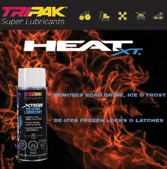 TRIPAK Heat Xtreme - Lubricating De-Icer for Frozen Machinery & Parts (12 Pack)