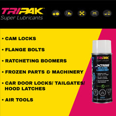 TRIPAK Heat Xtreme - Lubricating De-Icer for Frozen Machinery & Parts (12 Pack)