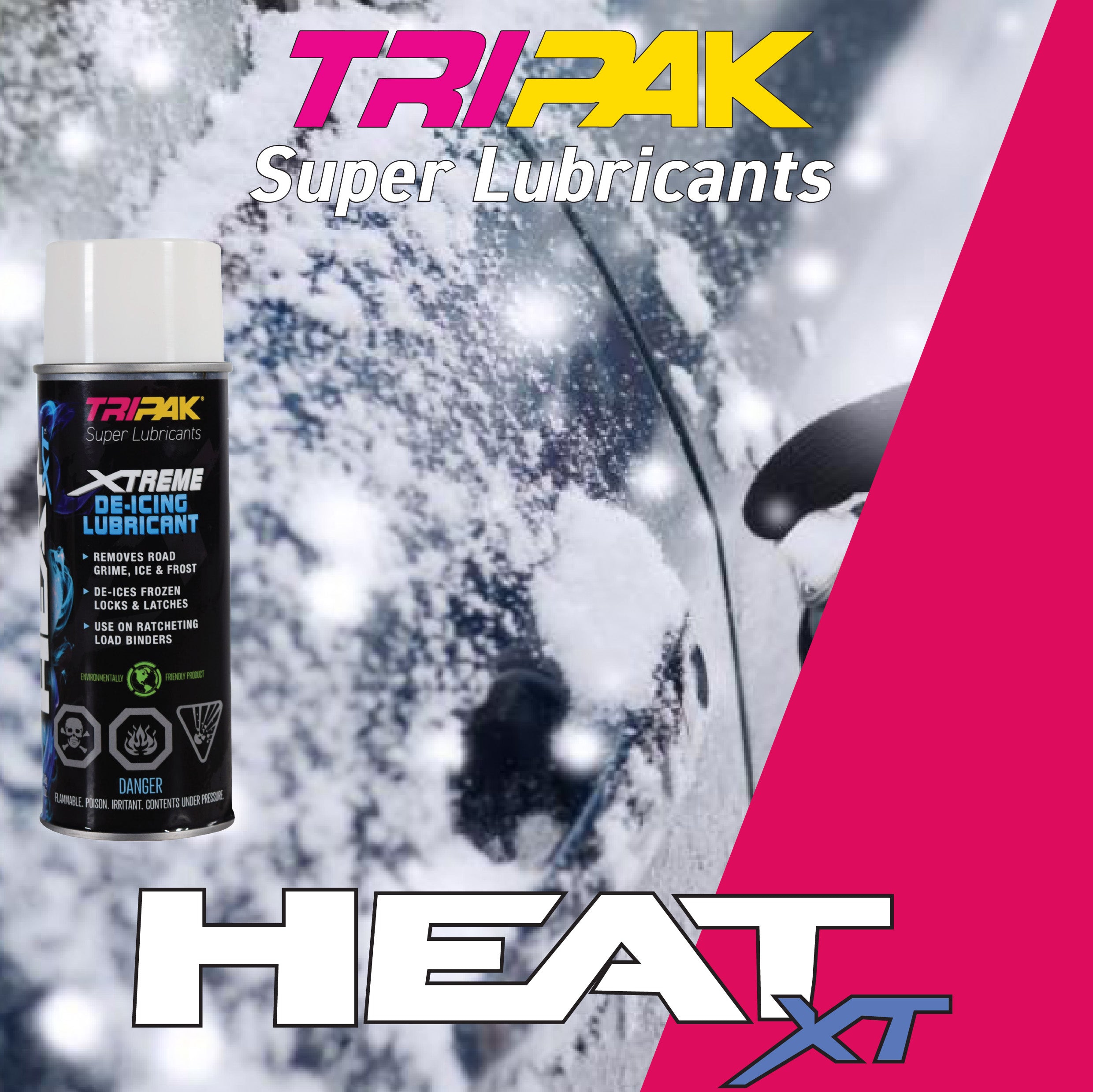 TRIPAK Heat Xtreme - Lubricating De-Icer for Frozen Machinery & Parts (12 Pack)