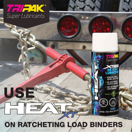 Tripak Heat Xtreme All-Weather Penetrating Lubricant & Fast De-Icer Spray (3 Pack) – Heavy-Duty Anti-Seize, Rapid Frost & Ice Melter, Moisture Displacer, and Rust Protectant for Locks & Tools