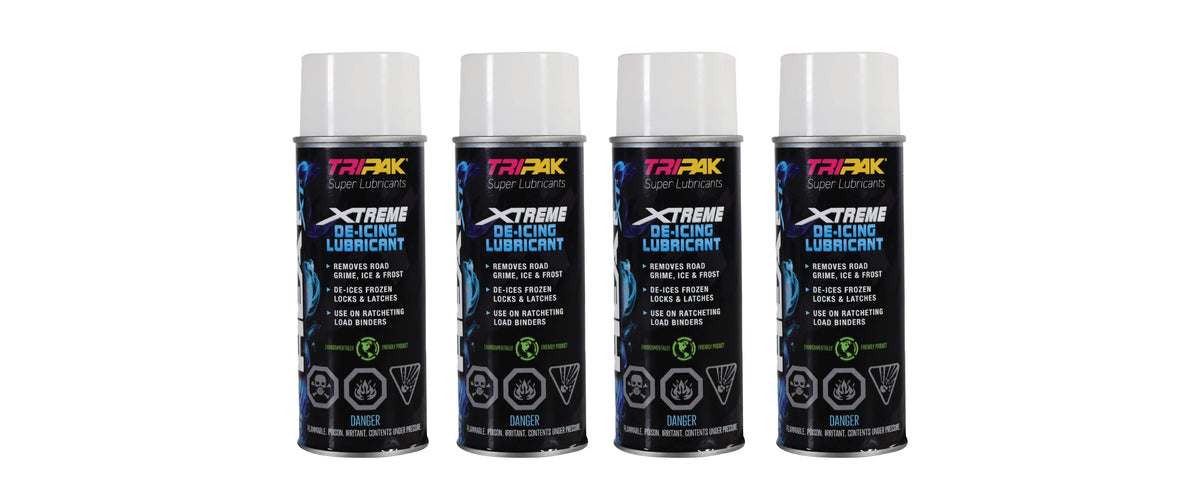 TRIPAK Heat Xtreme - Lubricating De-Icer for Frozen Machinery & Parts (4 Pack)