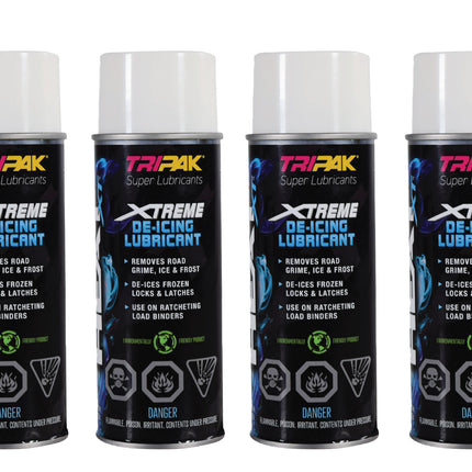 TRIPAK Heat Xtreme - Lubricating De-Icer for Frozen Machinery & Parts (4 Pack)