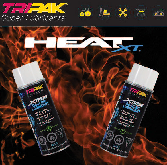 TRIPAK Heat Xtreme - Lubricating De-Icer for Frozen Machinery & Parts (4 Pack)