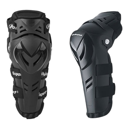 Polisport Devil Knee/Elbow Protection - Adult - Black - Ergonomic Hinged Knee/Elbow Guards for Off-Road Racing & Riding Adjustable Fit Lightweight & Durable MX/Enduro Armor