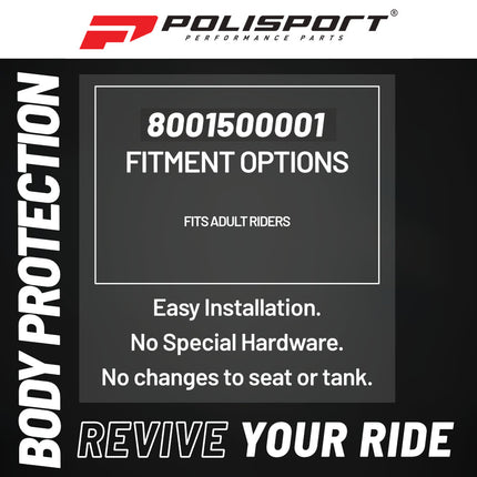 Polisport Devil Knee/Elbow Protection - Adult - Black - Ergonomic Hinged Knee/Elbow Guards for Off-Road Racing & Riding Adjustable Fit Lightweight & Durable MX/Enduro Armor
