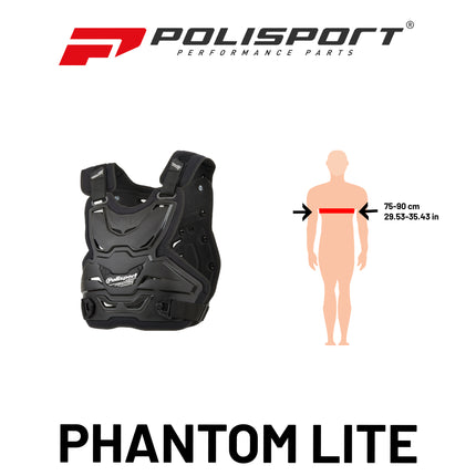 Polisport Phantom Lite - Chest Protector for Adult (Black)