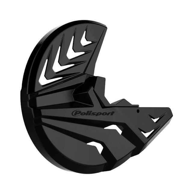 Polisport Disc & Bottom Fork Protector for Yamaha YZ125/250, YZ250/450F (2008-2024) - Durable Polypropylene Guard, Protects Fork & Brake Disc from Rocks, Debris, Easy Bolt-On Install, Black