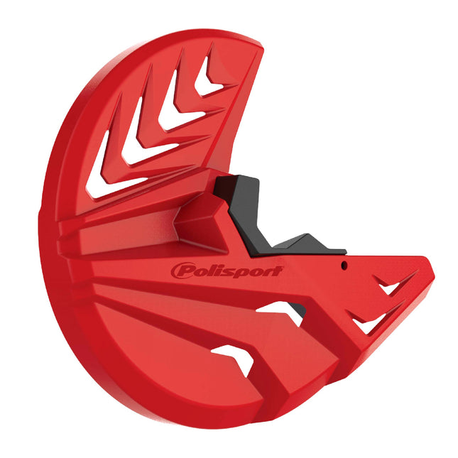 Polisport Motocross Motorcycles (MX) Disc & Bottom Fork Protector for GasGas MC/MC-F/EC/EC-F (2021-2024) Dirt Bikes - Durable High-Impact Guard - Red