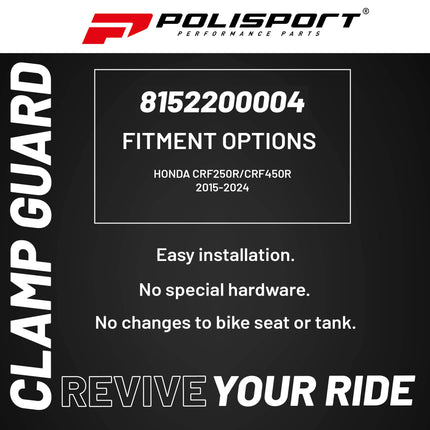 Polisport Bottom Fork Protector for Honda CRF250R/CRF450R (2015-2024) - Durable Impact-Resistant Plastic, Easy Installation, Black, Motorcycle Fork Guard Accessory