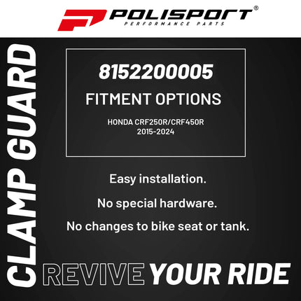 Polisport Bottom Fork Protector for Honda CRF250R/CRF450R (2015-2024) - White, Durable Impact-Resistant Plastic, Easy Installation, Motorcycle Fork Guard