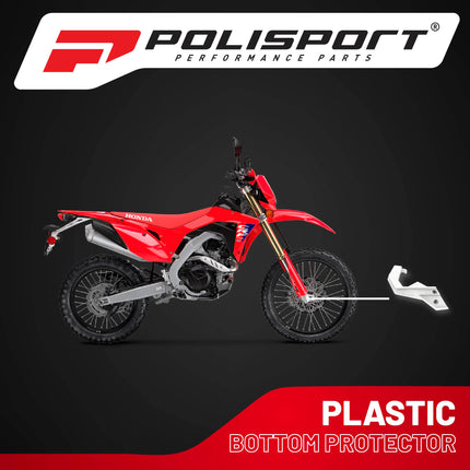 Polisport Bottom Fork Protector for Honda CRF250R/CRF450R (2015-2024) - White, Durable Impact-Resistant Plastic, Easy Installation, Motorcycle Fork Guard