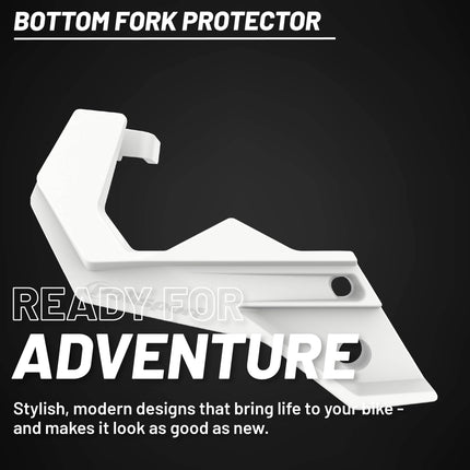 Polisport Bottom Fork Protector for Honda CRF250R/CRF450R (2015-2024) - White, Durable Impact-Resistant Plastic, Easy Installation, Motorcycle Fork Guard