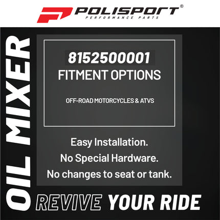 Polisport ProOctane Oil Mixer Bottle - 250ml Transparent Measuring Container - Fuel/Oil Mixing Tool for Off-Road Motorcycles & ATVs
