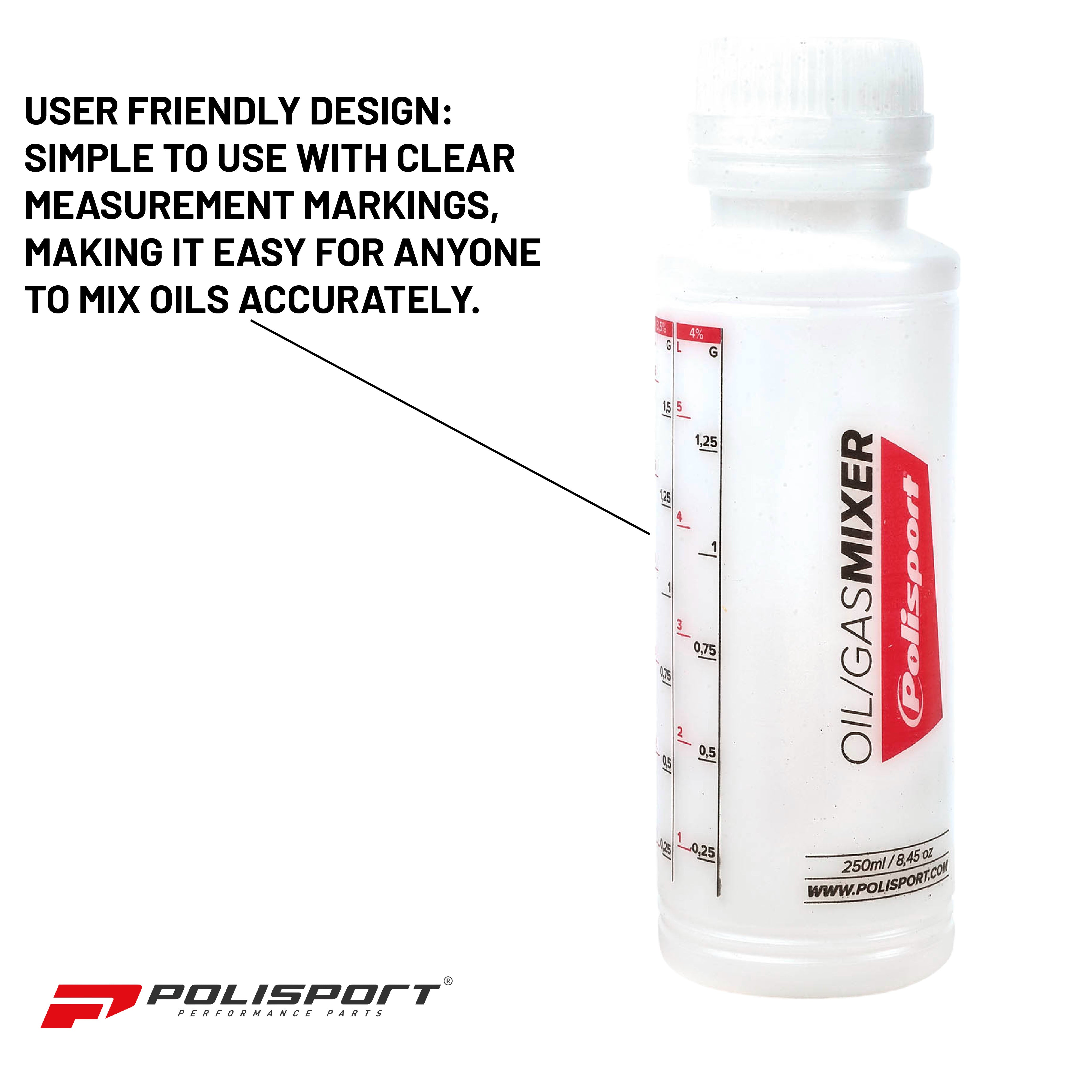 Polisport ProOctane Oil Beaker 250ml w/ scale clear color