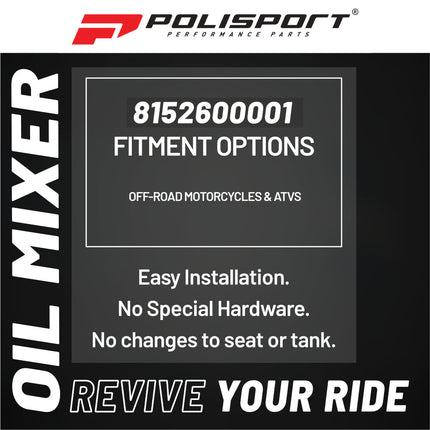 Polisport ProOctane Oil Mixer Bottle - 125ml Transparent Measuring Container - Fuel/Oil Mixing Tool for Off-Road Motorcycles & ATVs