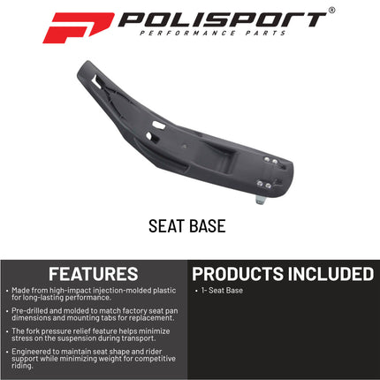 Polisport Seat Base for Kawasaki KX250F KX450F (2012-2016) - OEM Replacement | Injection-Molded Plastic | Direct Fit for MX Seat Rebuilds