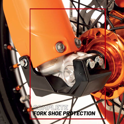 Polisport Bottom Fork Protector for Beta RR 4T/2T (2019-2024) - Durable Impact-Resistant Plastic, Easy Installation, Black, Motorcycle Fork Guard Accessory