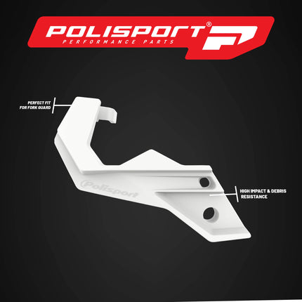 Polisport Bottom Fork Protector for Beta RR 4T/2T (2019-2024) - Durable Impact-Resistant Plastic, Easy Installation, White, Motorcycle Fork Guard Accessory