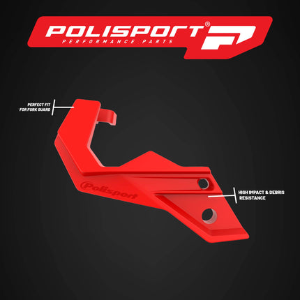 Polisport Bottom Fork Protector for Beta RR 4T/2T (2019-2024) - Durable Impact-Resistant Plastic, Easy Installation, Red, Motorcycle Fork Guard Accessory