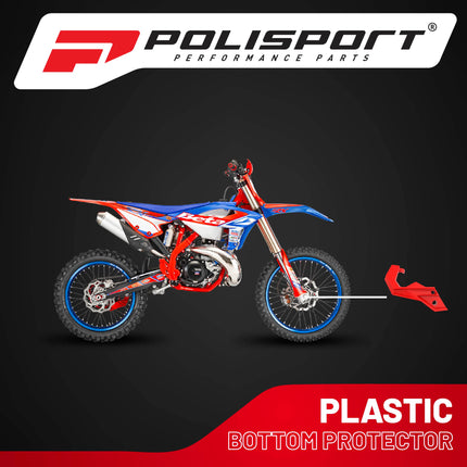 Polisport Bottom Fork Protector for Beta RR 4T/2T (2019-2024) - Durable Impact-Resistant Plastic, Easy Installation, Red, Motorcycle Fork Guard Accessory