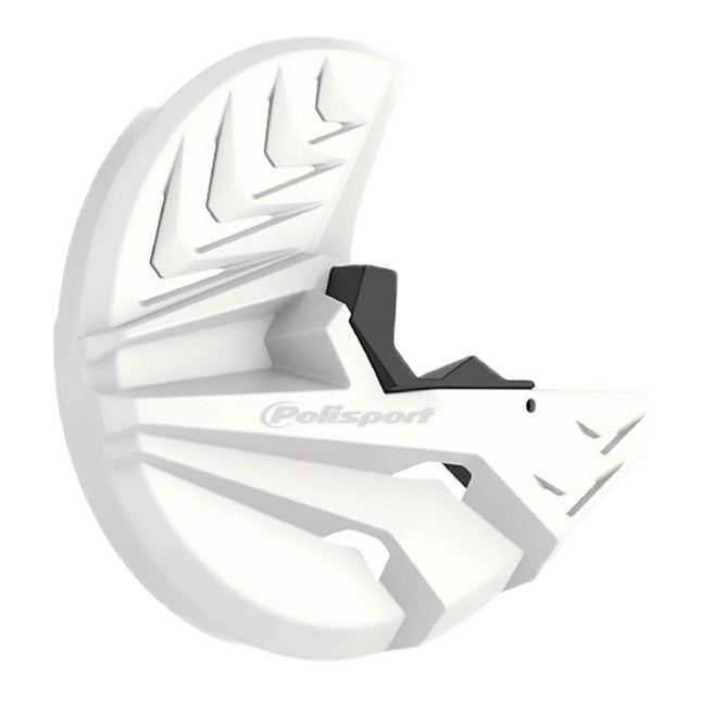Polisport Motocross Motorcycles Disc/Bottom Fork Protector for Beta RR 125/200/250/300/350/390/430/480 2T/4T (19-26) Dirt Bike - Protects Brake Disc and Fork from Rocks and Debris for MX/Enduro, White