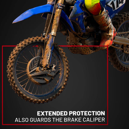 Polisport Motocross Motorcycles Disc/Bottom Fork Protector for Beta RR 125/200/250/300/350/390/430/480 2T/4T (19-26) Dirt Bikes - Protects Brake Disc and Fork from Rocks and Debris for MX/Enduro, Red