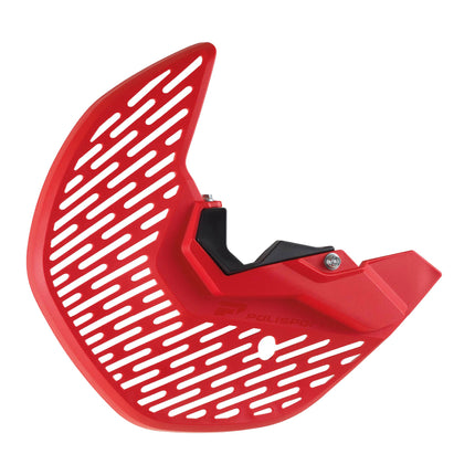 Polisport Motocross Motorcycles (MX) Disc/Bottom Fork Protector for Honda CRF250R/450R (2015-24) / CRF450RX (2017-24) Dirt Bike - Protects Brake Disc and Fork from Rocks and Debris for MX/Enduro - Red