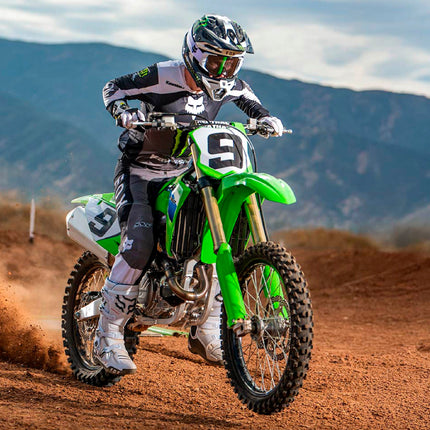 Polisport MX Disc and Bottom Fork Protector for Kawasaki KX250F (2021-2024) / KX450F (2019-2023) Dirt Bikes - Protects Brake Disc and Fork from Rocks and Debris for MX and Enduro -Green
