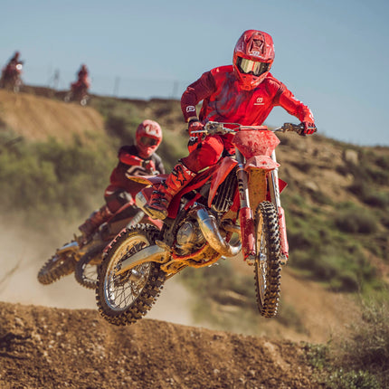 Polisport Motocross Motorcycles (MX) Disc & Bottom Fork Protector for GasGas EC 250/300/350 (2009-2020) Dirt Bikes - Protects Brake Disc and Fork from Rocks and Debris for MX/Enduro - Red