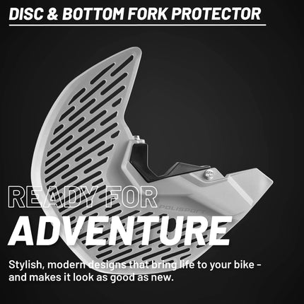 Polisport Motocross Motorcycles (MX) Disc & Bottom Fork Protector for KTM EXC 125/150/250/300/350/450/500, Husqvarna TE 125/150/250/300/350, Sherco SE-R 300 (2016-2024) Dirt Bikes - White,