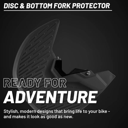 Polisport Motocross Motorcycles (MX) Disc and Bottom Fork Protector for Yamaha YZ250F/YZ450F (2008-2022) Dirt Bikes, Protects Brake Disc and Fork from Rocks and Debris for Motocross and Enduro - Blue