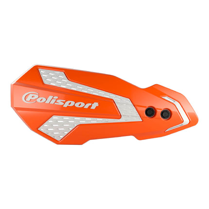 Polisport MX Flow Handguard for Motocross Motorcycles-for Husqvarna TE/FE(14-17), TC/FC(14-23), GasGas MC/MCF 21(21-23), Sherco SE/SEF(17-26), KTM SX/EXC(14-23) Dirt Bikes - Orange/White