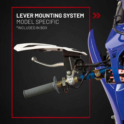 Polisport MX Flow Handguard for Motocross Motorcycles-for Husqvarna TE/FE(14-17), TC/FC(14-23), GasGas MC/MCF 21(21-23), Sherco SE/SEF(17-26), KTM SX/EXC(14-23) Dirt Bikes - White/Orange