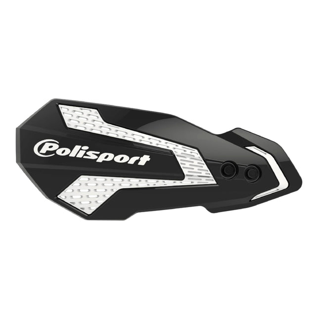 Polisport MX Flow Handguard for Motocross Motorcycles-for Husqvarna TE/FE(14-17), TC/FC(14-23), GasGas MC/MCF 21(21-23), Sherco SE/SEF(17-26), KTM SX/EXC(14-23) Dirt Bikes - Black/White