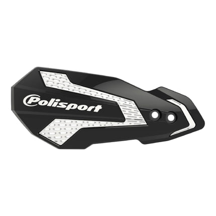 Polisport MX Flow Handguard for Motocross Motorcycles-Universal Handguard Shield - Durable, Flexible, Easy to Install,  Supermoto, Motard, Dirt Bikes & Off-Road Protection- Black/White