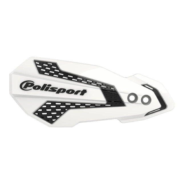 Polisport MX Flow Handguard for Motocross Motorcycles-for Kawasaki KX 250/450 (2019-22) - Durable, Flexible, Easy to Install,  Supermoto, Motard, Dirt Bikes & Off-Road Protection- White/Black