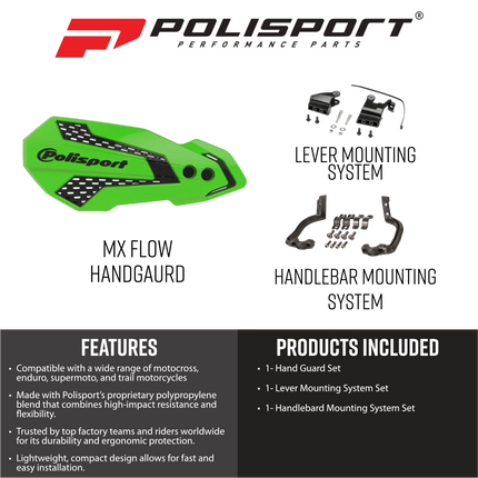 POLISPORT HANDGUARD MX FLOW KX450F (19>)/KX250F(20>)
