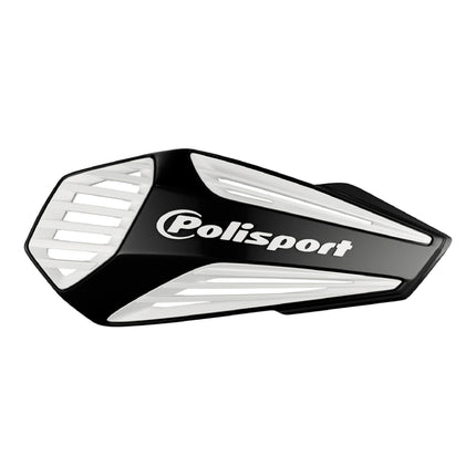 Polisport MX Air Handguard for Motocross Motorcycles-Universal Upper Mounting - Maximum Air Flow, Durable, Flexible, Easy to Install,  Supermoto, Motard, Dirt Bikes & Off-Road Protection- Black/White